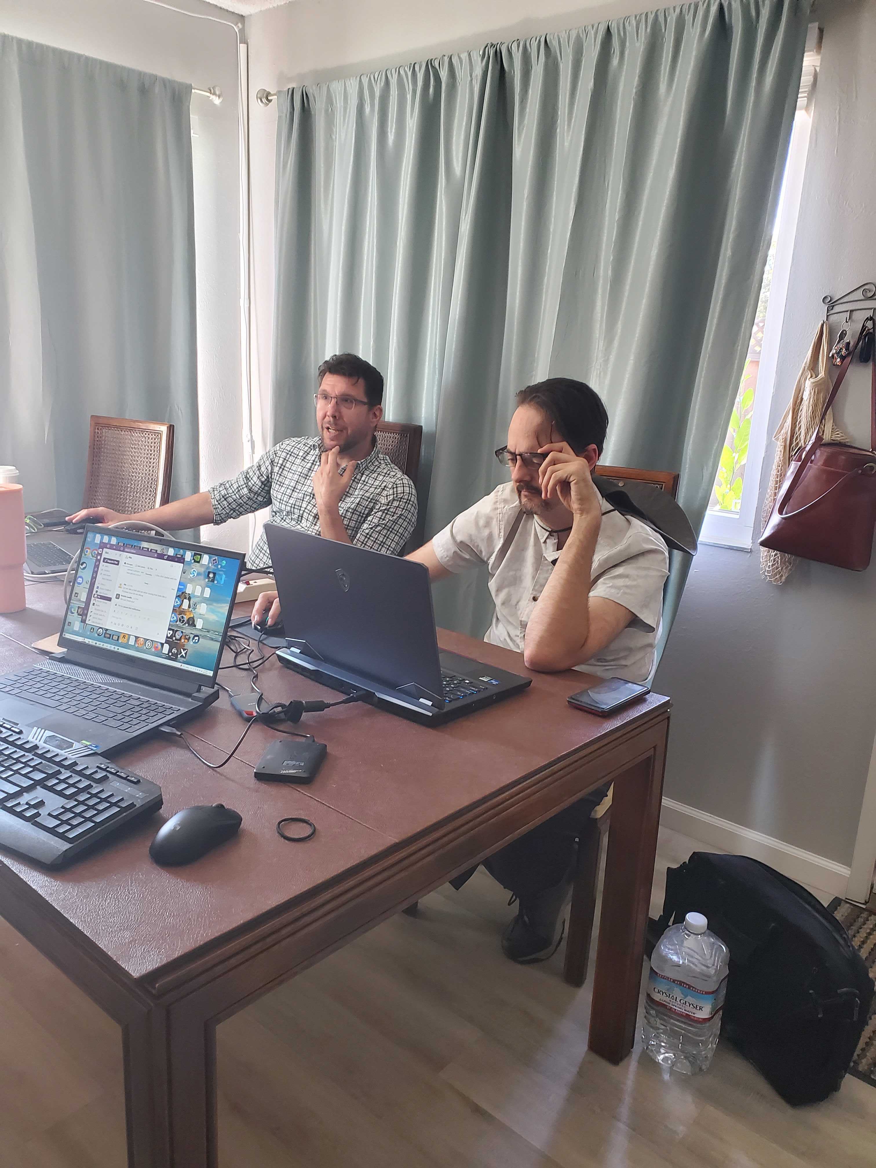 Working hard